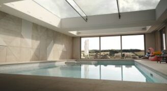 Swimming pool glass roof