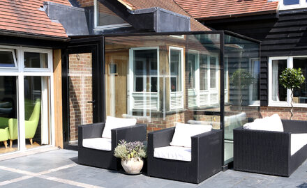 crown meadow contemporary glass box extension project