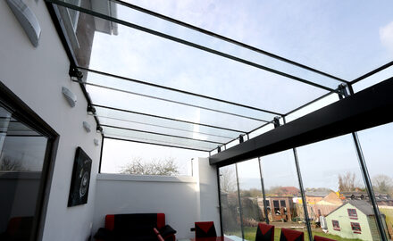 Structural Glass Roof with Glass Beams