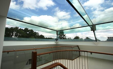 frameless glass roof