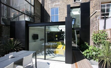 daslton house award winning glass extension