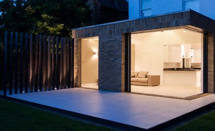 Malbrook Road extension with pocket doors and open corner