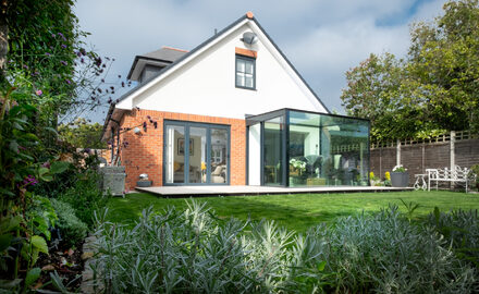 modern glass conservatory