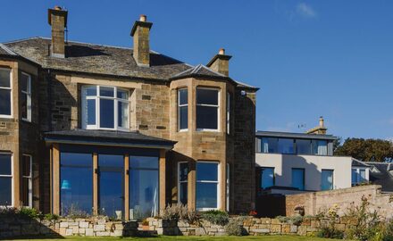 architectural glazing and timber in Scotland home