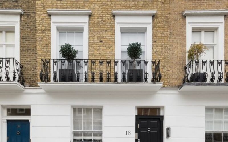 street view of a Grade 2 Listed Townhouse in Chelsea, London