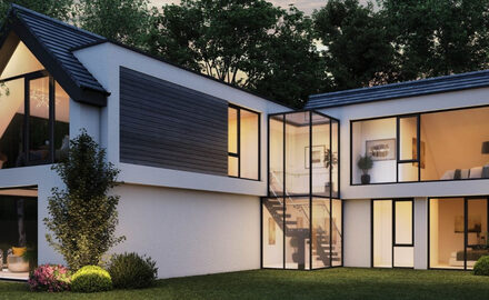 architectural glazing package for a luxury new build home