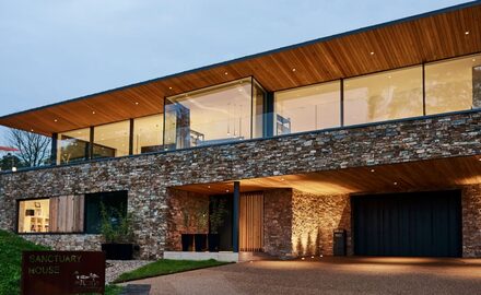 architectural glazing to new build house in Devon